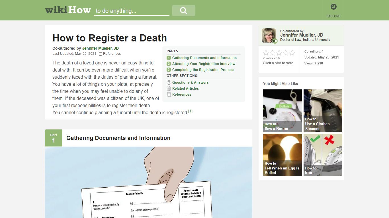 How to Register a Death: 12 Steps (with Pictures) - wikiHow